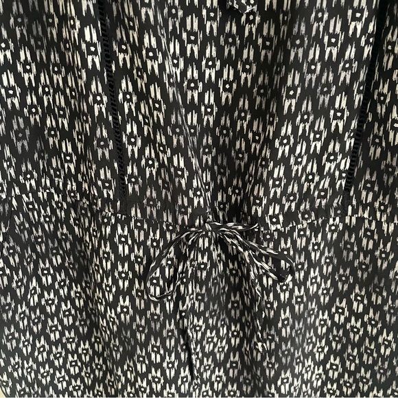 Rebecca Taylor Silk Box Step Mini Dress Black Long Sleeve Size 8 Classy Elegant - Picture 6 of 7